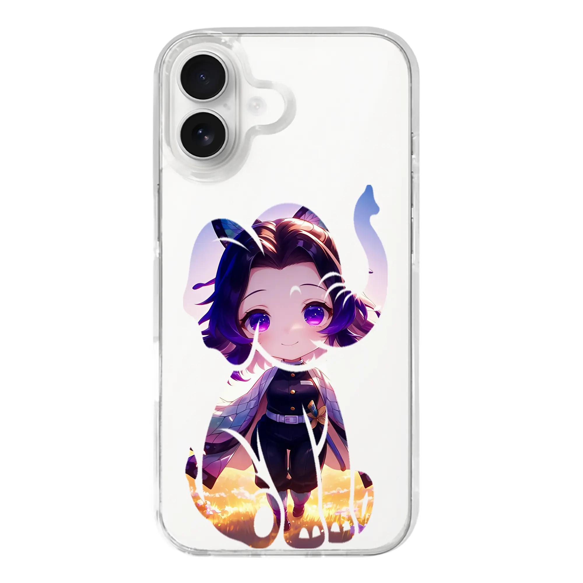 鬼滅の刃 グッズ,胡蝶 しのぶ - iPhone 17シリーズ 透明スマホケース – 薄型・耐衝撃・精密フィット保護カバー